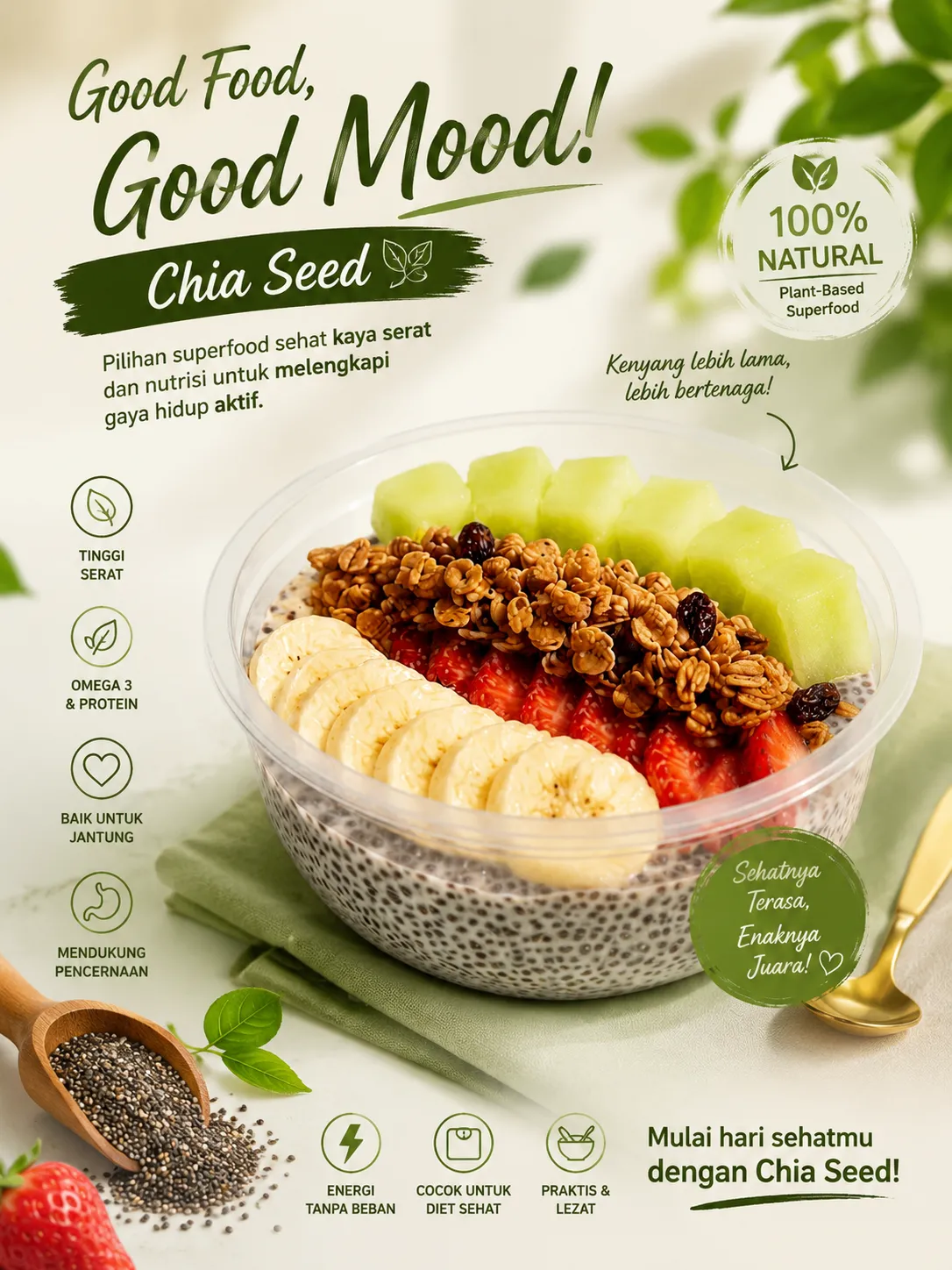 Manfaat jus tanpa gula dan superfood biji chia untuk gaya hidup sehat perkotaan di Blooma Semarang